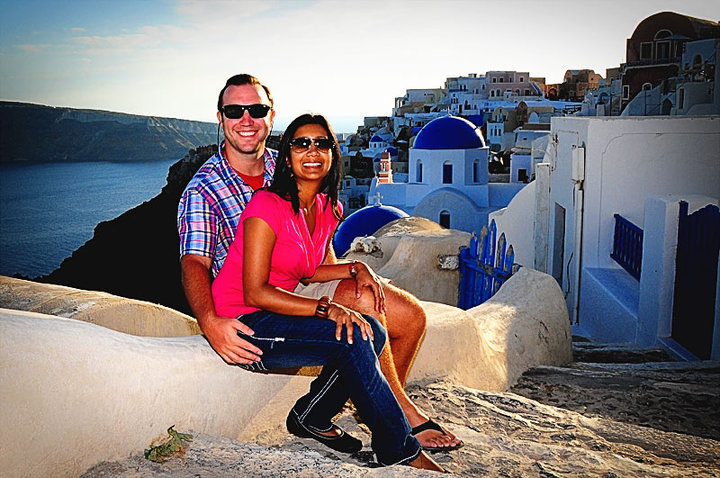 Manali & Terry in Santorini